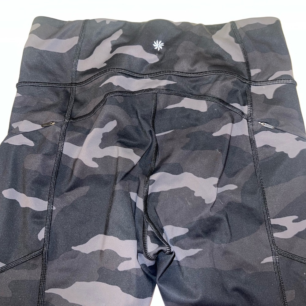 Athleta Black and Gray Camo Leggings